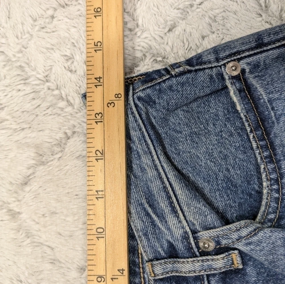 Everlane Jeans Women's 26 Blue Medium Wash The Cheeky Crop Raw Hem Cotton